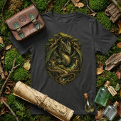 Drache-Wald-Emblem T-Shirt