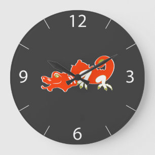 Drache Wanduhr