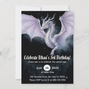 Drache Wasserfarbe Geburtstag Einladung