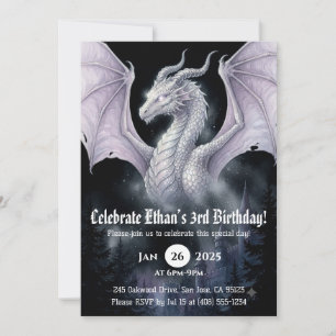 Drache Wasserfarbe Geburtstag Einladung