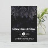 Drache Wasserfarbe Geburtstag Einladung (Stehend Vorderseite)