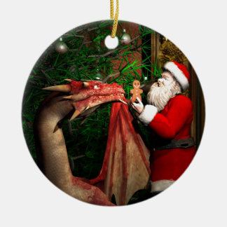Drache-Weihnachten Keramik Ornament