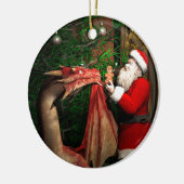 Drache-Weihnachten Keramik Ornament (Links)