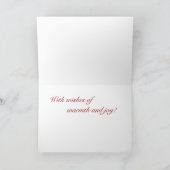 Drache-WeihnachtsWeihnachtenkarte Feiertagskarte (Innenseite)