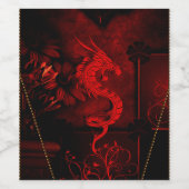 Drache Weinetikett (Einzelnes Label)