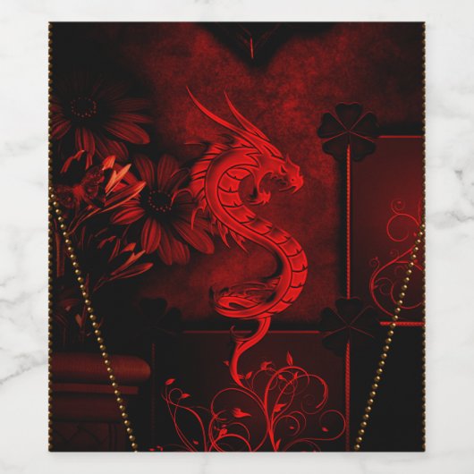 Drache Weinetikett (Einzelnes Label)