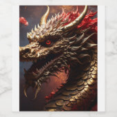 Drache Weinetikett (Einzelnes Label)