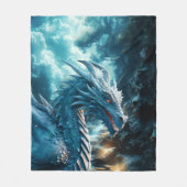 Drache Welt Fleecedecke (Vorderseite)