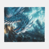 Drache Welt Fleecedecke (Vorderseite (Horizontal))