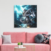 Drache Welt Leinwanddruck (Insitu (Wohnzimmer))