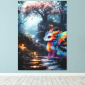 Drache Welt Leinwanddruck (Insitu (Holzboden))