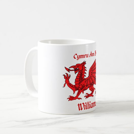 Drache Williams Waliser Kaffeetasse (Vorderseite Links)