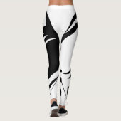 Drache Yin und Yang in Schwarzweiss Leggings (Rückseite)
