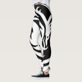 Drache Yin und Yang in Schwarzweiss Leggings (Links)