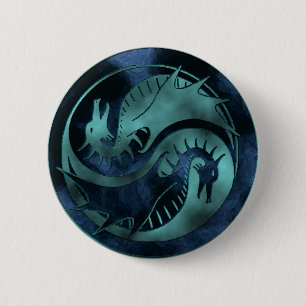 Drache Yin Yang Button