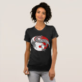Drache Yin Yang Dunkelheits-T - Shirt (Vorne ganz)