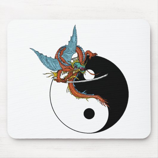 Drache Yin Yang Geschenk Mousepad (Vorne)