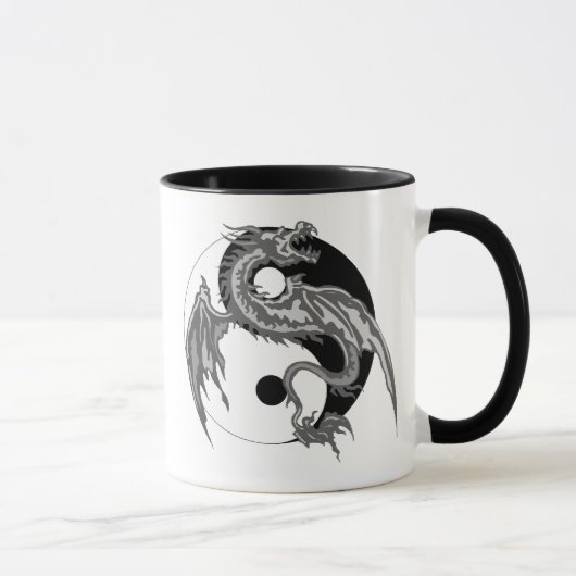 Drache Yin Yang Geschenk Tasse (Rechts)