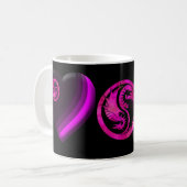 Drache Yin Yang Kaffeetasse (Vorderseite Links)
