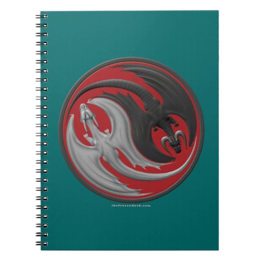 Drache Yin-Yang Notizblock (Vorderseite)
