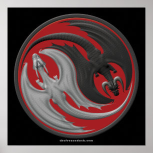 Drache Yin-Yang Poster