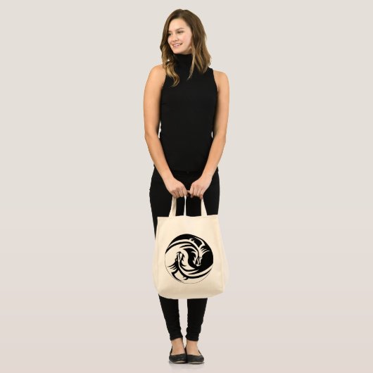 Drache Yin Yang Tasche (Vorderseite (Model))