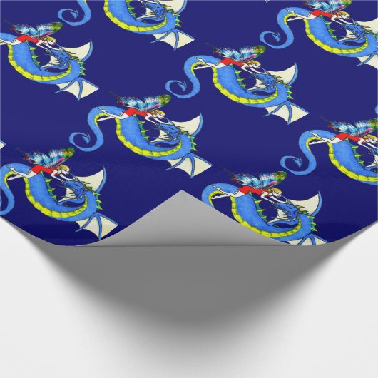 Drache zahmer geschenkpapier (Ecke)