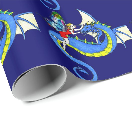 Drache zahmer geschenkpapier (Rolleneckpunkt)