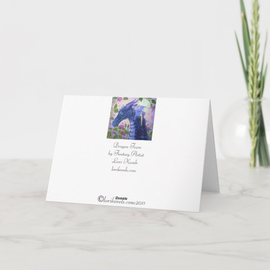 Drache zerreißt Beileid Karte (Rückseite)