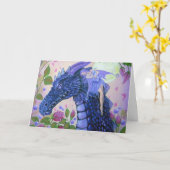 Drache zerreißt Beileid Karte (Gelbe Blume)