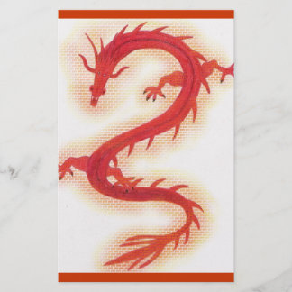 Drache-Ziegelstein-Briefpapier Briefpapier