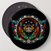 Drache Zwillinge Button (Vorne & Hinten)