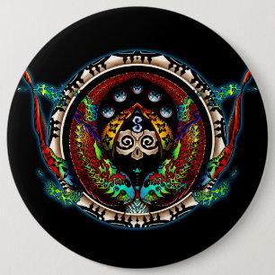 Drache Zwillinge Button