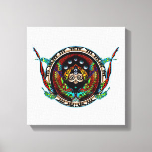 Drache Zwillinge Leinwanddruck