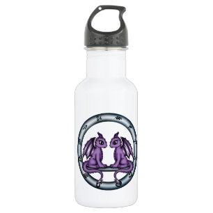 Drache-Zwillings-Tierkreis Trinkflasche