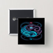 Dracheentwurf pinback Knopf Button (Vorne & Hinten)