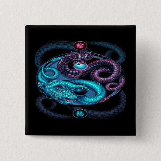 Dracheentwurf pinback Knopf Button (Vorderseite)