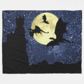 Drachefliegen, Mitternachtshimmelklippenschloss, Fleecedecke (Vorderseite (Horizontal))