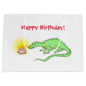 Drachegeburtstagskuchen Große Geschenktüte (Vorderseite)