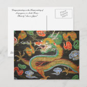 Drachemalerei auf der koreanischen Decke von Postkarte (Vorne/Hinten)