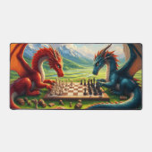 Drachen am Sonntag Nachmittag Schach spielen Schreibtischunterlage (Vorderseite)