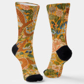 DRACHEN AMONG PFINGSTROSEN,BLUMEN,GRÜNE BLÄTTER Fl Socken (Gewinkelt)