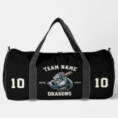 Drachen "Anpassbar" Baseball Duffle Bag (Vorderseite)