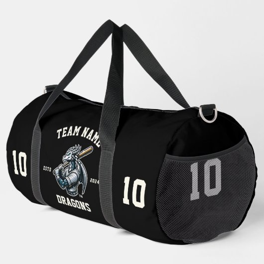 Drachen "Anpassbar" Baseball Duffle Bag (Rechte Ecke)