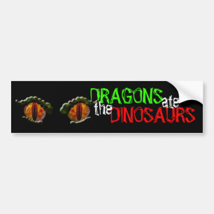 Drachen aßen die Dinosaurier Autoaufkleber