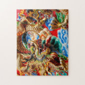 Drachen auf Tempel in Bangkok Puzzle (Vertikal)