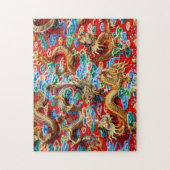 Drachen auf Tempel Puzzle (Vertikal)