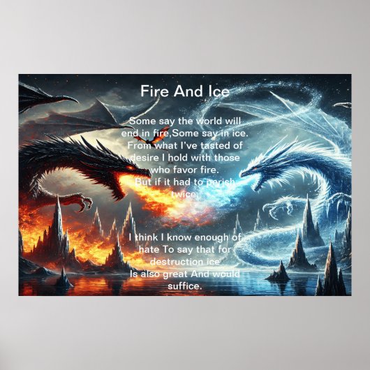 Drachen aus Feuer und Eis Poster (Vorne)