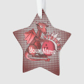Drachen Bowling Ornament (Vorderseite)