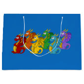 Drachen Cartoon Große Geschenktüte (Vorderseite)